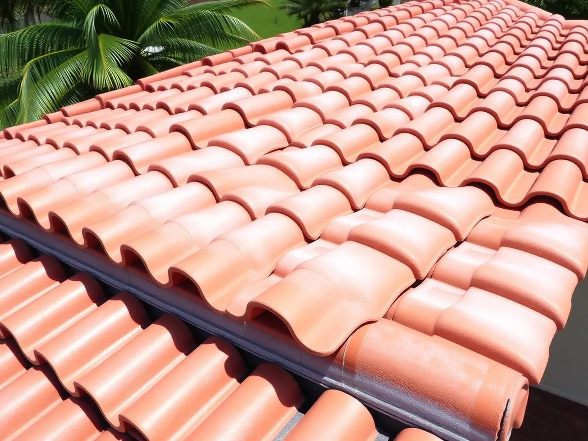The same tile roof clean and streak free after a soft wash